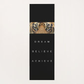 ドリーム信じエームやる気を起こさせる引用文タイガーアイ ヨガマット (裏面)