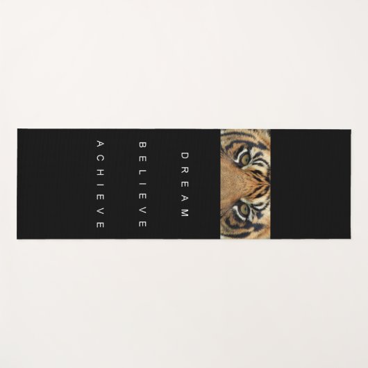 ドリーム信じエームやる気を起こさせる引用文タイガーアイ ヨガマット (正面(横))