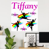 ドリーム信じスダンスパーソナライズされたポスター ポスター (ホームオフィス)