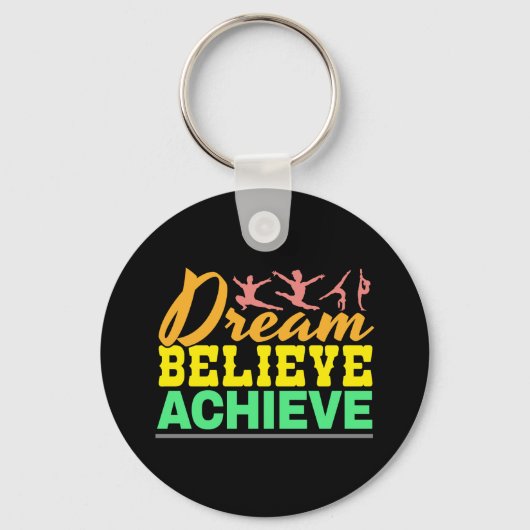 ドリーム信じ引用文 – 婦人体操 キーホルダー (正面)