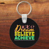 ドリーム信じ引用文 – 婦人体操 キーホルダー (正面)