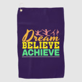 ドリーム信じ引用文 – 婦人体操 ゴルフタオル (正面)