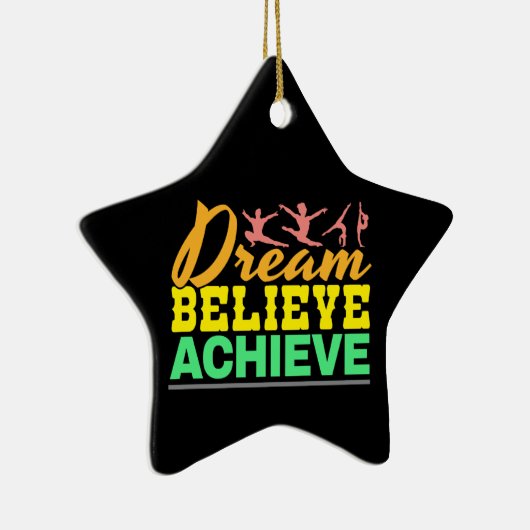 ドリーム信じ引用文 – 婦人体操 セラミックオーナメント (右)