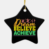 ドリーム信じ引用文 – 婦人体操 セラミックオーナメント (裏面)