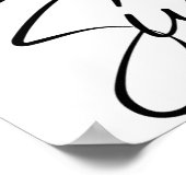 ドリーム信じ成功モチベーション白黒 ポスター (角)