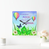 ドリーム感動的引用文の壁掛け時計 スクエア壁時計 (ホーム)