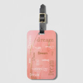 ドリーム金ゴールドオレンジホワイトウォーター色 ラゲッジタグ (正面縦)