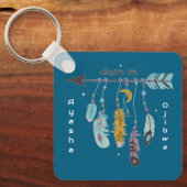 ドリーム オン ボホ トライバル ネイティブ カスタム トライブ/名前 キーホルダー (正面)