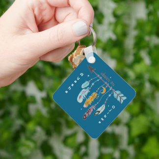 ドリーム オン ボホ トライバル ネイティブ カスタム トライブ/名前 キーホルダー