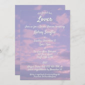 ドリーム クラウズ ラバー ブライダルシャワー 招待状 (正面/裏面)