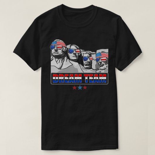 ドリーム・チーム・山が7月4日より大統領に Tシャツ (デザイン正面)