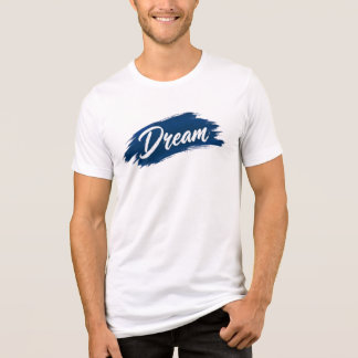 ドリーム ブルー ブラシ ストローク モダン タイポグラフィー Tシャツ
