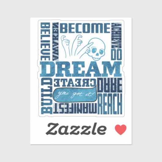 ドリーム – ASLデザイン シール (シート)