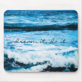 ドリームit Do Itハワイターコイズブルーウェーブフォト マウスパッド (正面)