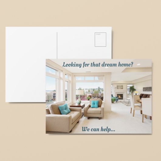 ドリーモダンムホーム実在エテートマーケティング不動産仲介業者 ポストカード