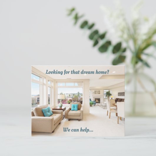ドリーモダンムホーム実在エテートマーケティング不動産仲介業者 ポストカード (スタンド正面)