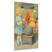 ドリーランドリー女の子のヴィンテージ遊の人形かわいい クリップボード (右)