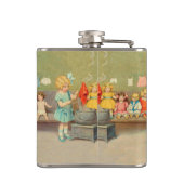 ドリーランドリー女の子のヴィンテージ遊の人形かわいい フラスク (裏面)