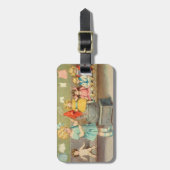 ドリーランドリー女の子のヴィンテージ遊の人形かわいい ラゲッジタグ (正面縦)