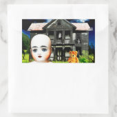 ドリー素晴らしズエスケープオリジナルデジタル玩具幽霊アート 長方形シール (バッグ)