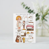 ドリー・ディングルが赤十字看護ペーパードールに加わる ポストカード (スタンド正面)