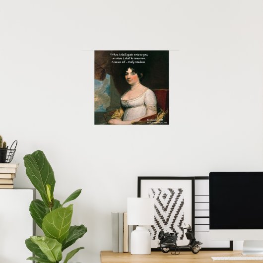 ドリー・マディソン有名な私が引用文ポスター ポスター (ホームオフィス)