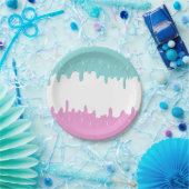 ドリ絵を描ップの性別がピンク色の青を明かす ペーパープレート (パーティー)