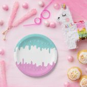 ドリ絵を描ップの性別がピンク色の青を明かす ペーパープレート (パーティー)