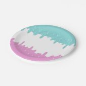 ドリ絵を描ップの性別がピンク色の青を明かす ペーパープレート (アングル)