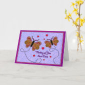 ドリ考えるスおばさんの カード (黄色い花)