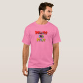 ドルとセンス メンズ ピンク Tシャツ (正面フル)