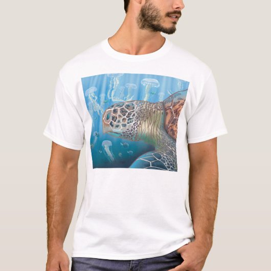 ドルのカメおよびくらげ Tシャツ (正面)