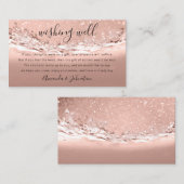 ドルの結婚贈り物のお金バラを望む 名刺 (正面/裏面)