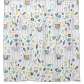 ドルアルパカパターン シャワーカーテン (正面)