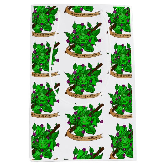 ドルイドサイコロデザイン ミディアムペーパーバッグ (正面)