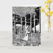 ドルイド教司祭の歩行-挨拶状 カード (黄色い花)