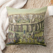 ドルイド教司祭、plのStonehenge、か円の寺院 クッション (ブランケット)