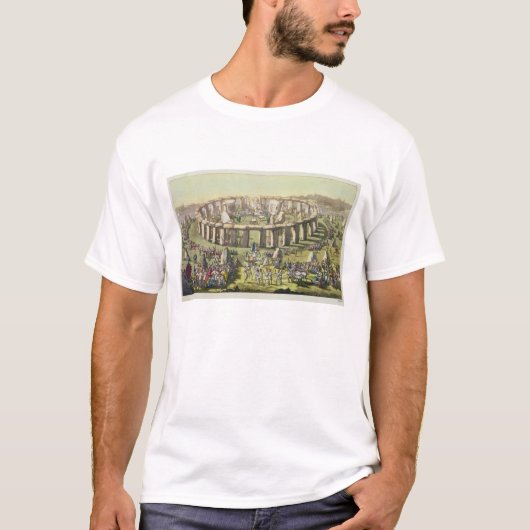 ドルイド教司祭、plのStonehenge、か円の寺院 Tシャツ (正面)
