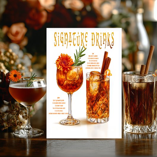 ドルイド結婚ヒルズのシグネチャードリンク看板 台座サイン