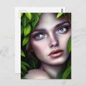 ドルイド自然女神ファンタジーアート ポストカード (正面/裏面)
