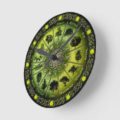 ドルイド·ツリー·カレンダー/オガム時計/時計 ラウンド壁時計 (傾斜)