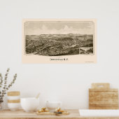 ドルゲビル, NYパノラママップ – 1890 ポスター (キッチン)