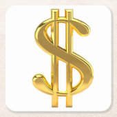 ドルサインコースター スクエアペーパーコースター (正面)