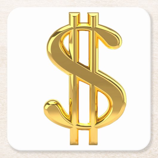 ドルサインコースター スクエアペーパーコースター (正面)