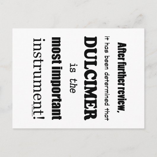 ドルシマー 最も重要な楽器 ポストカード (正面)