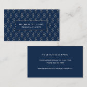 ドルシンボルや象徴パターン財務プロフェッショナル 名刺 (正面/裏面)