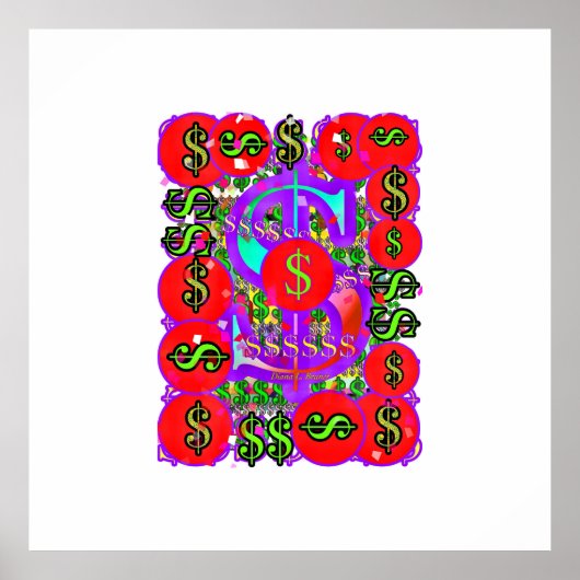 ドルシンボルや象徴貨幣通貨ドル手形節約 ポスター (正面)