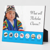 ドルジャビ・ドルジャンチ・ドール韓国1歳の誕生日 フォトプラーク (側面)