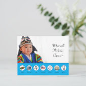 ドルジャビ・ドルジャンチ・ドール韓国1歳の誕生日 ポストカード (スタンド正面)