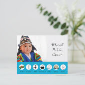 ドルジャビ・ドルジャンチ・ドール韓国1歳の誕生日 ポストカード (スタンド正面)